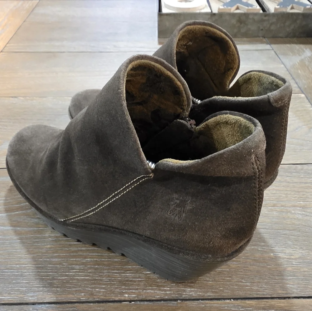 Fly London Yip Ankle Wedge Boot, Women's Size EU 39, US 8.5